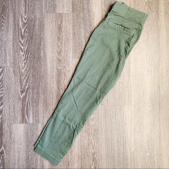 High Waisted Skinny Green Pants | Old Navy - Picture 3 of 5
